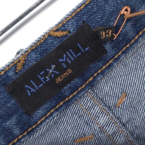 NWT ALEX MILL Women's CARLA Jeans 33 Straight Vintage Dark Indigo USA🇺🇸MADE - Picture 2 of 16